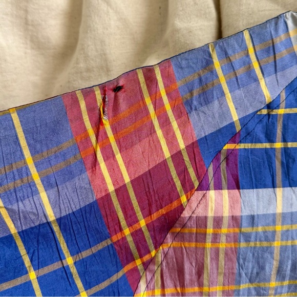 Y’s by Yohji Yamamoto Silk Tartan Plaid Button-up Shirt Dress - Picture 7 of 8